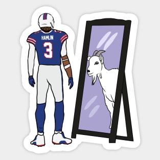 Damar Hamlin Mirror GOAT Sticker